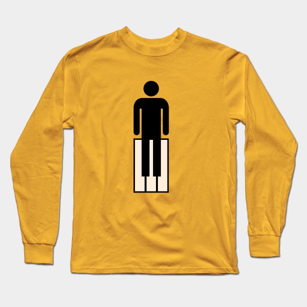 Piano Man Long Sleeve T-Shirt by viktorhertz